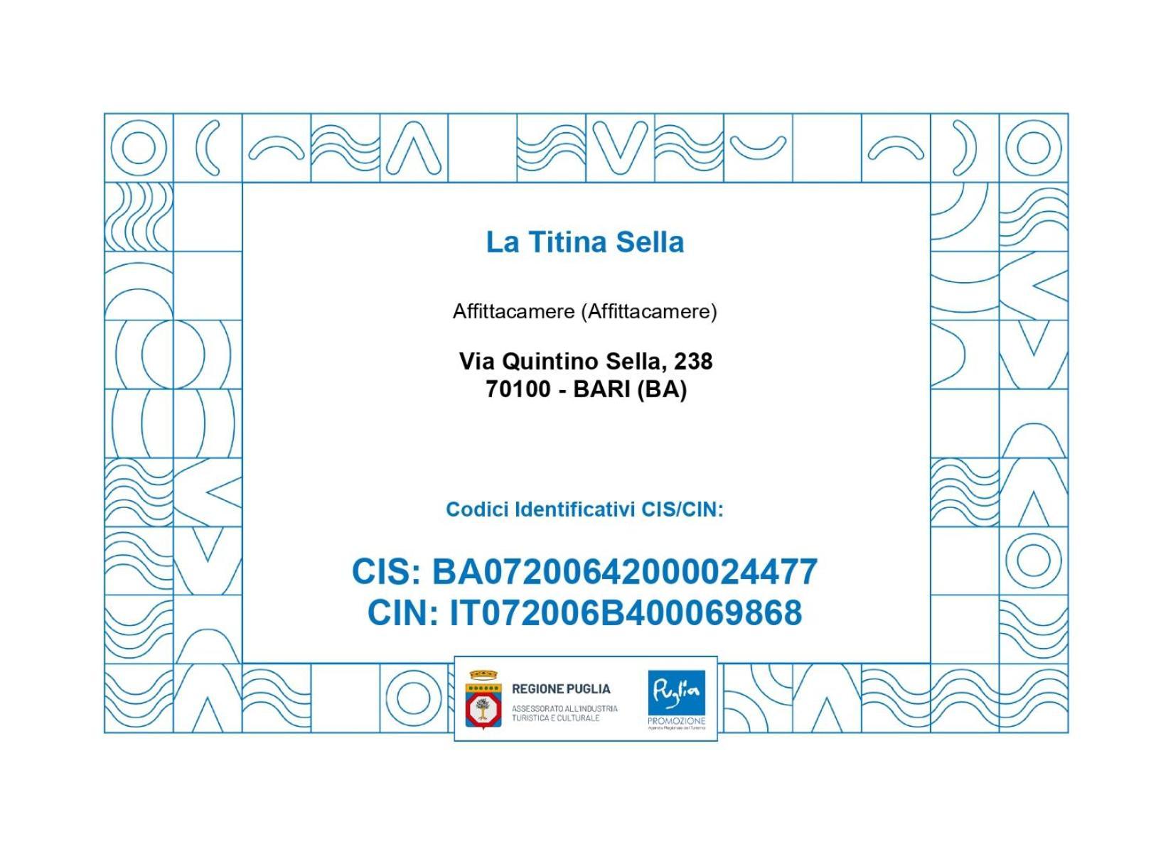 Hotel La Titina Sella Bari Exteriér fotografie